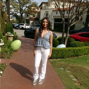 Anthropologie Lace-Trim Blouse - Size Small/Medium